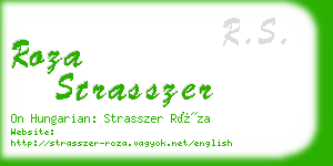 roza strasszer business card